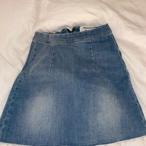 Reformation Blue Mini A-Line Skirt